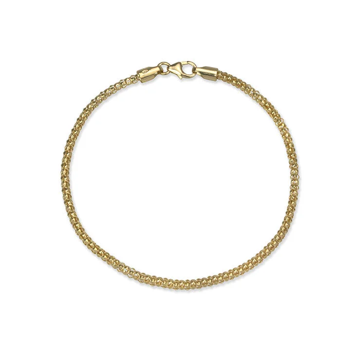 sterling silver bracelet-14K Yellow Gold Bead Link Bracelet