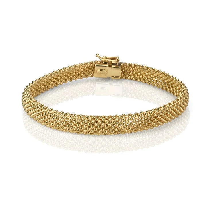 couple’s matching bracelets-14K Yellow Gold Mesh Bracelet