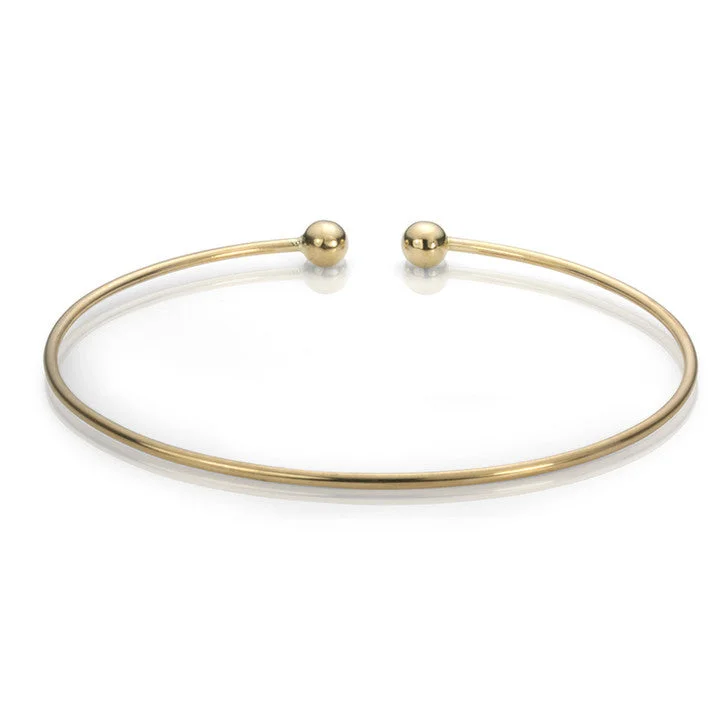 bracelet for wedding party-14K Yellow Gold Torque Bangle