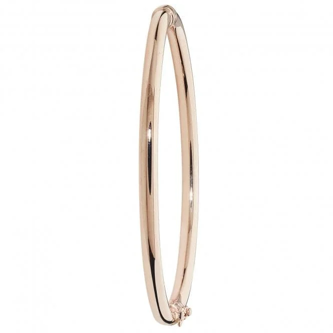 bohemian style bracelet-9ct Rose Gold Hinged Bangle BN376R