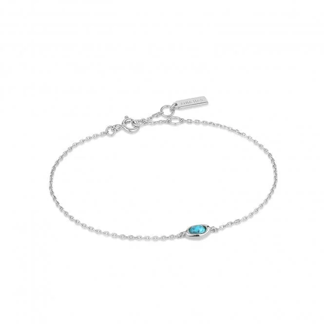 trendy statement bracelet-Turquoise Wave Bracelet B044-02H