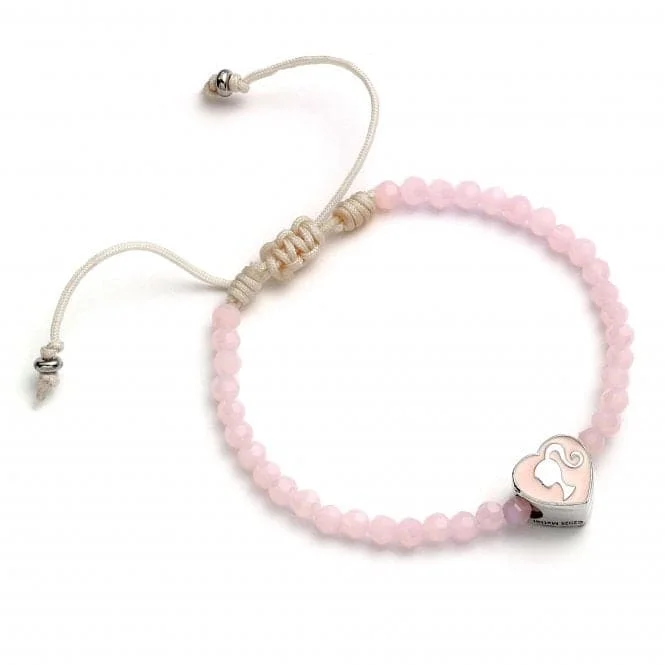 luxury tennis bracelet for women-Pink Friendship Heart Shaped Bead Bracelet BMFB0007