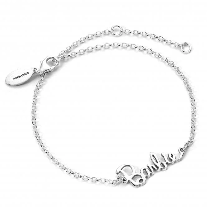 infinity bracelet for love-Sterling Silver Name Logo Bracelet BMSB0019