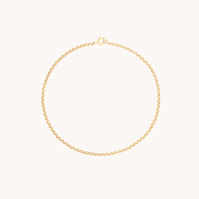 adjustable chain bracelet-Chelsea Chain Bracelet in Solid Gold