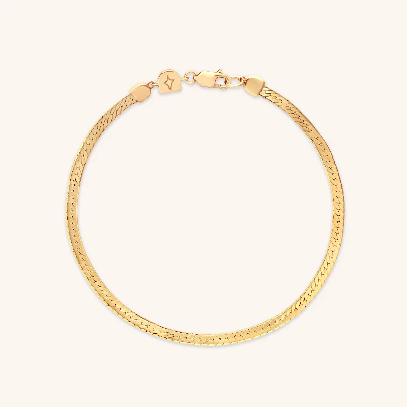 yoga bracelet for women-Essential Snake Chain Bracelet in Gold