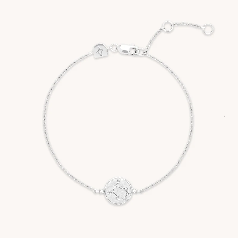 white gold bracelet for women-Gemini Zodiac Bracelet in Silver