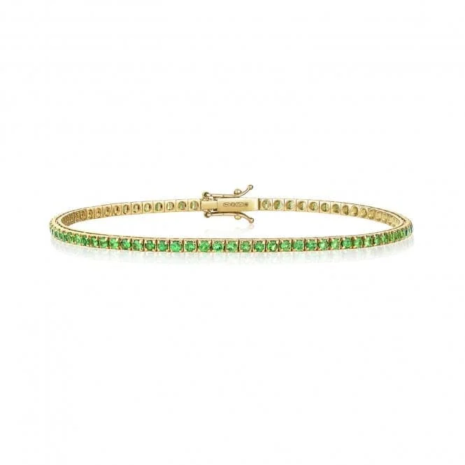 women’s fashion bracelet-18ct Gold Tsavorite Bracelet BDQ200T