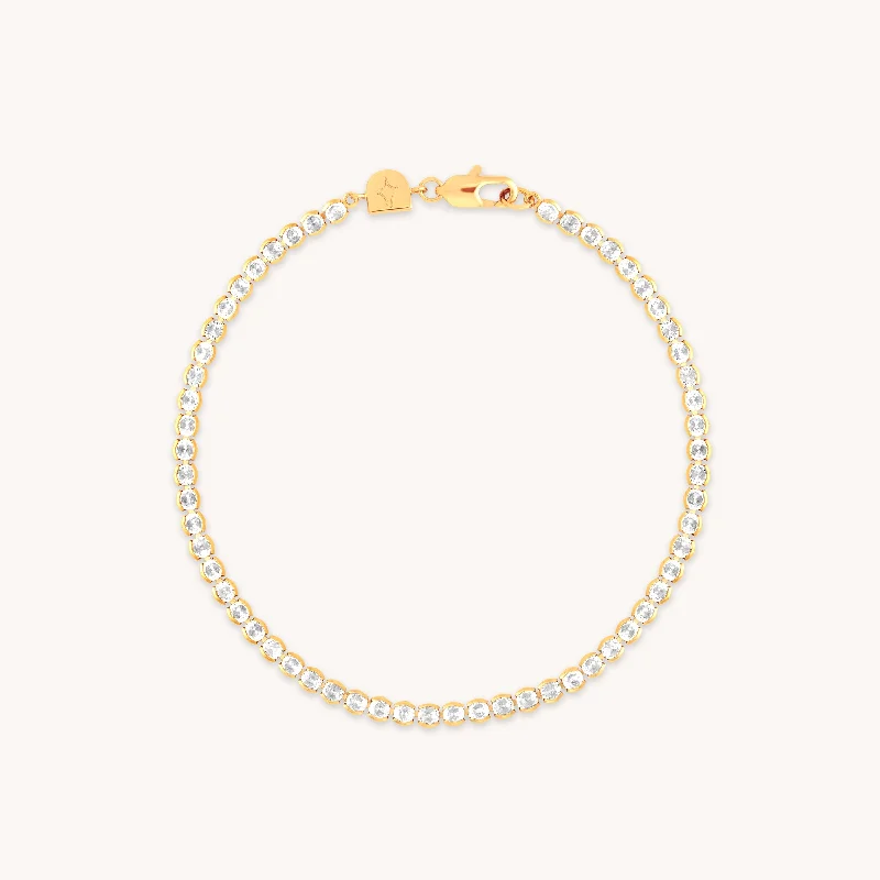 gemstone bracelet for healing-Gleam Bold Tennis Chain Bracelet in Gold