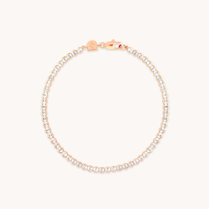 moonstone bracelet for women-Gleam Bold Tennis Chain Bracelet in Rose Gold