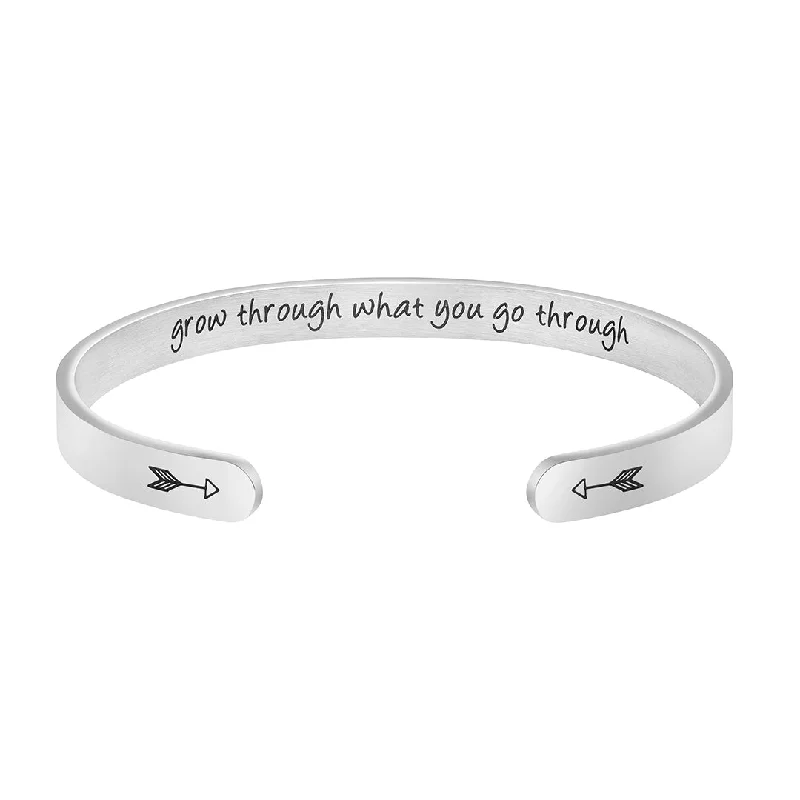 minimalist cuff bracelet-grow through what you go through