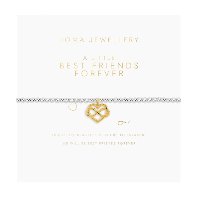 romantic bracelet for her-A Little Best Friend Forever Silver Gold Plated 15.5cm Bracelet C718