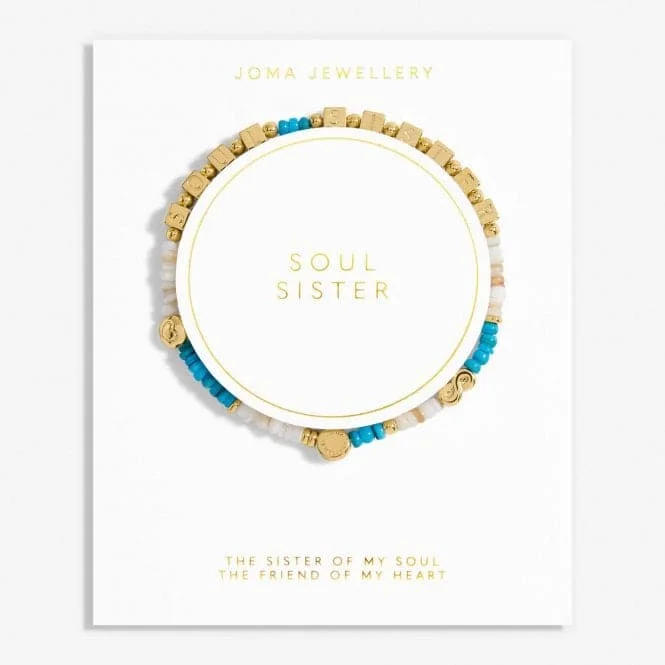 handmade silver bracelet-Happy Little Moments Soul Sister Gold Plated 17.5cm Bracelet 7081