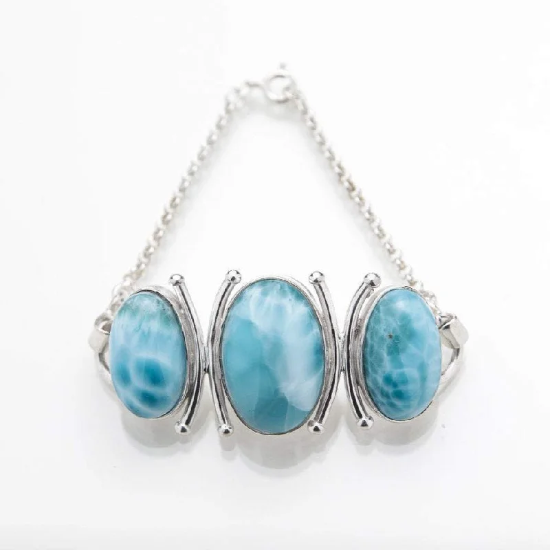 trendy gold bracelet-Larimar Charlotte Bracelet