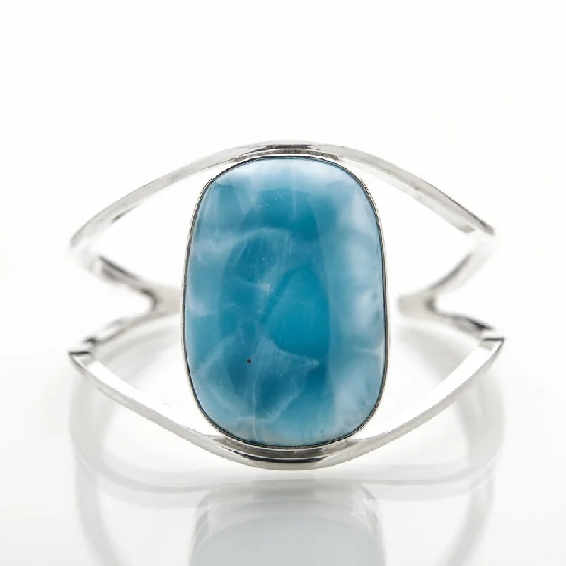 luxury tennis bracelet for women-Larimar Cuff Bracelet Astraea