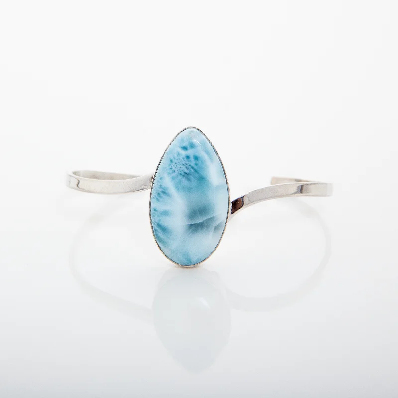 handmade bracelet with leather-Larimar Cuff Mirjan