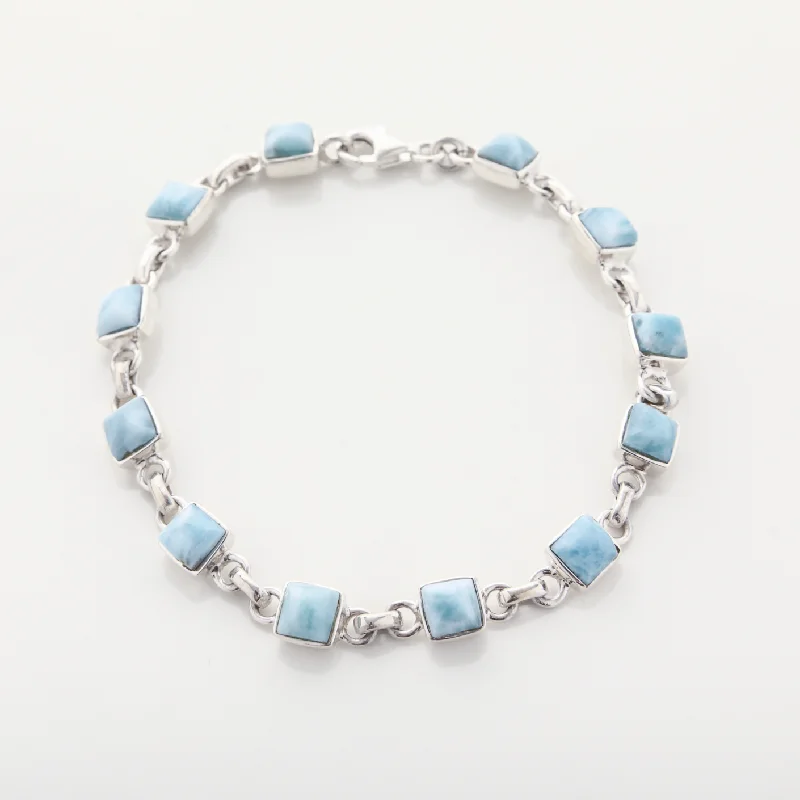 luxury charm bracelet-Larimar Bracelet Serenade