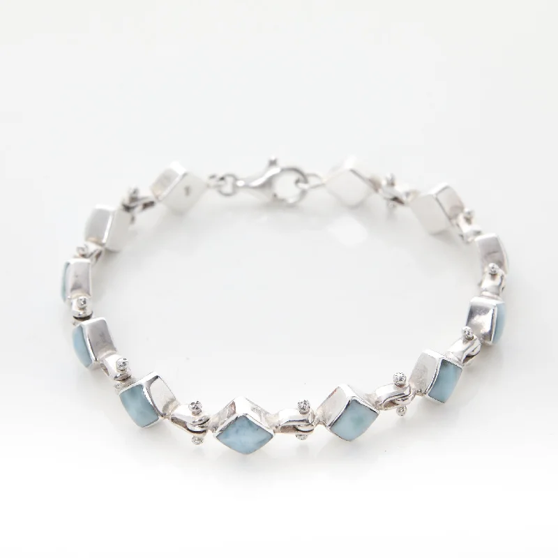 best friend bracelet set-Larimar Stones Bracelet Giada