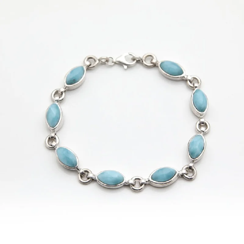 bracelet with infinity symbol-Larimar Stones Bracelet Pitta