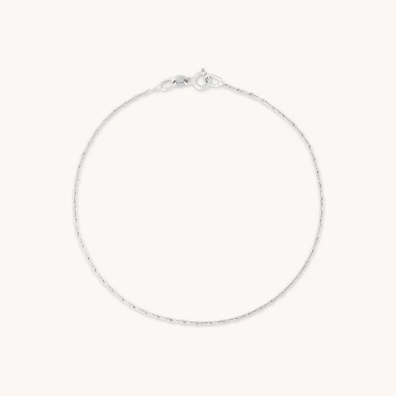 fashion crystal bracelet-Marylebone Chain Bracelet in Solid White Gold