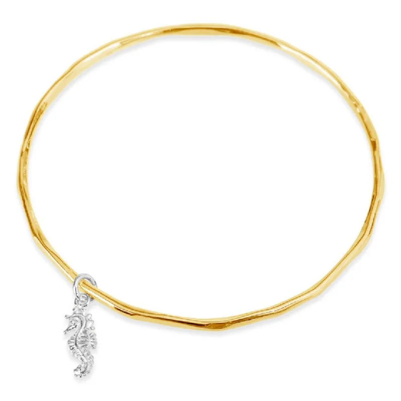 bangles for women-Seahorse Bangle | Gold - Silver