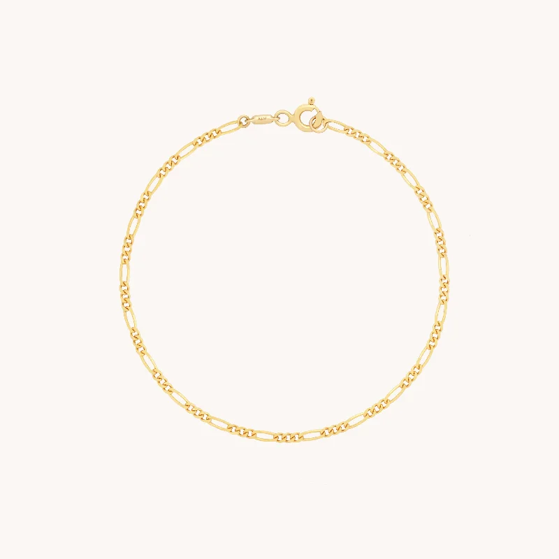 braided friendship bracelet-Soho Chain Bracelet in Solid Gold