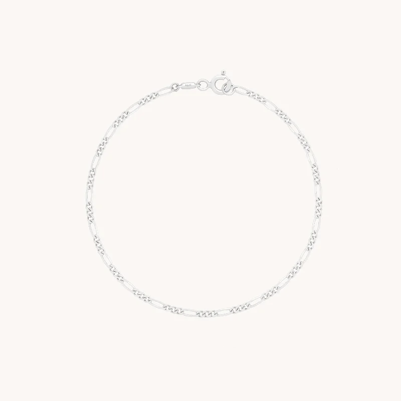 luxury bangle bracelet-Soho Chain Bracelet in Solid White Gold