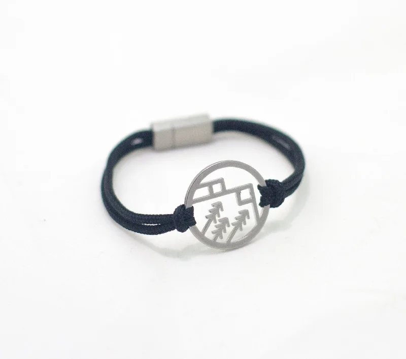 men’s silver bracelet-The Happy Camper Geo-Mountain Bracelet