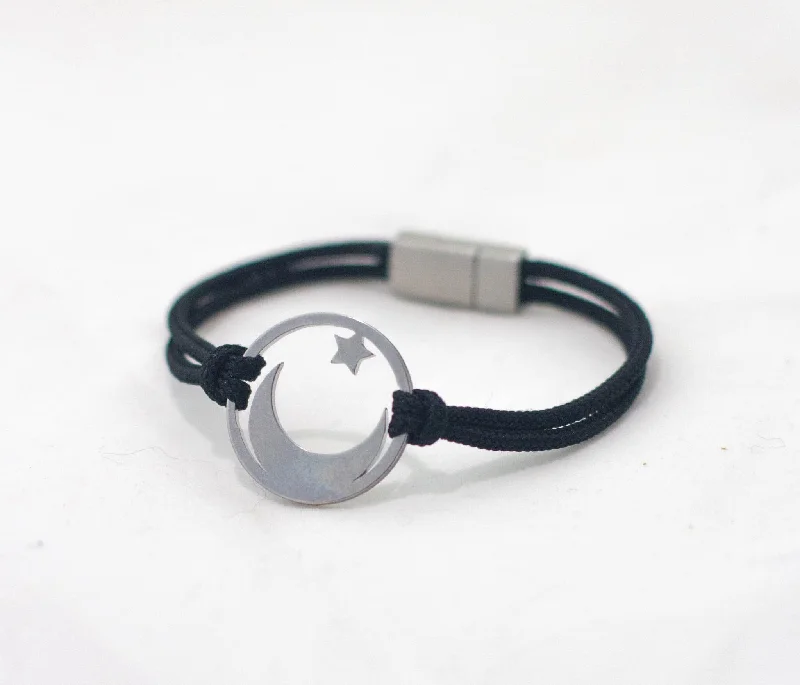 fashion bracelet with charms-The Moon & Star Bracelet