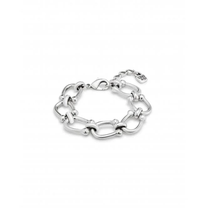 bracelet for wedding party-Serotonin Sterling Silver Plated Medium Oval Links Bracelet PUL2421MTL000