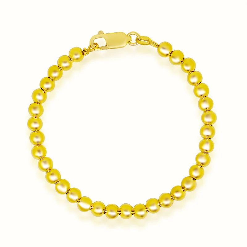 friendship bracelet with name-Women's Vermeil Beaded Bracelet