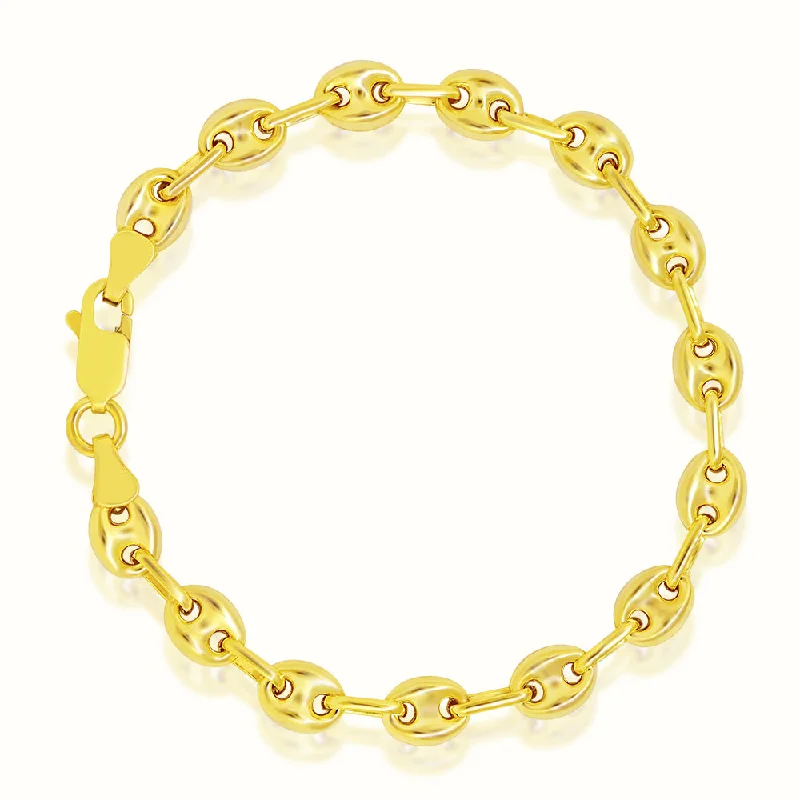 personalized bracelet for him-Women's Vermeil Puff Bracelet V2