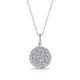 layered gold necklace -Auriya 14k White Gold 1/2ct TDW Diamond Circle Necklace (G-H, I1-I2)