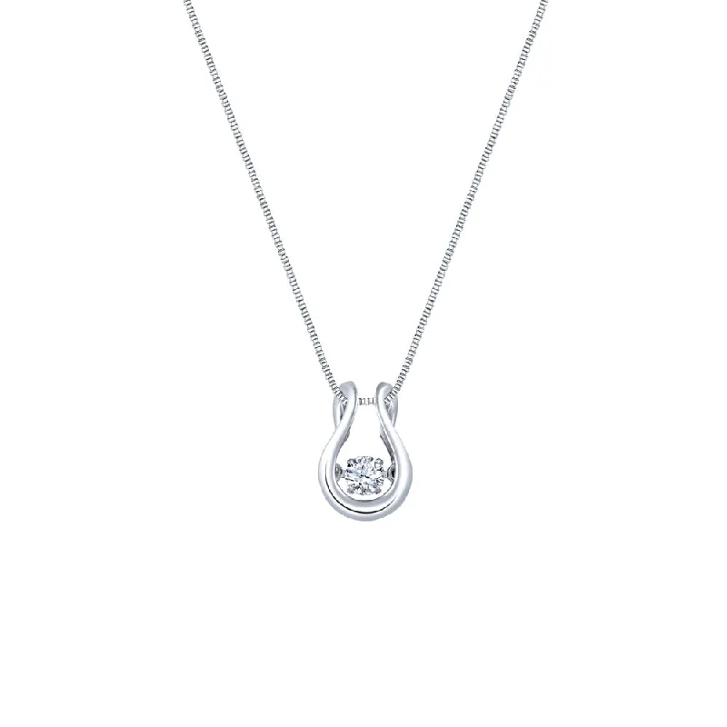 butterfly necklace for women -Auriya 14k White Gold 1/6ct TDW Dancing Stone Diamond Necklace