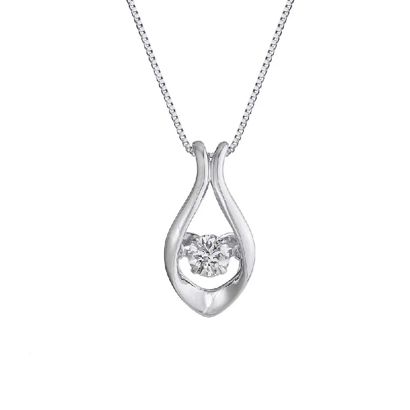 gold coin necklace -Auriya 'Dancing Stone' 14k White Gold 1/5ctw Diamond Necklace