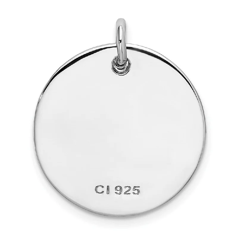 diamond heart necklace -Diamond2Deal 925 Sterling Silver Rhodium-plated Love You To Moon Back Pendant (L- 24 mm, W- 19 mm)