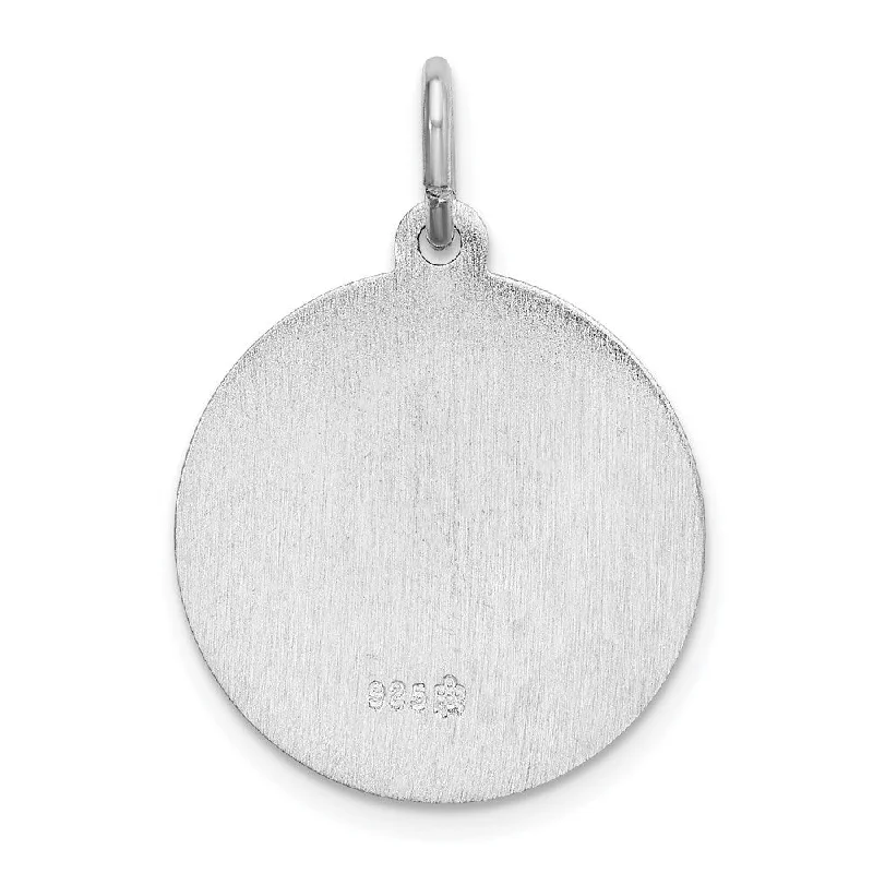 delicate gold necklace -Diamond2Deal 925 Sterling Silver Rhodium-plated Spanish Saint Anne Medal Pendant (L- 28 mm, W- 19 mm)