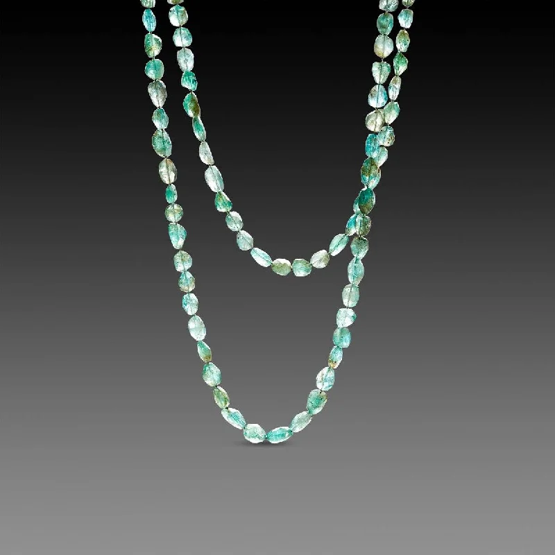 celestial necklace -Long Apatite Necklace