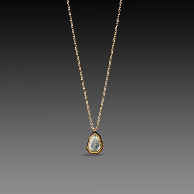 cute animal pendant necklace -Geometric Topaz Necklace