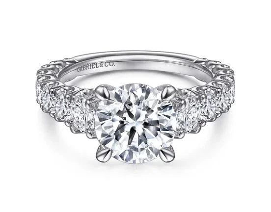 alternative engagement rings-14K White Gold 1.18cttw Diamond Semi-Mount Ring by Gabriel