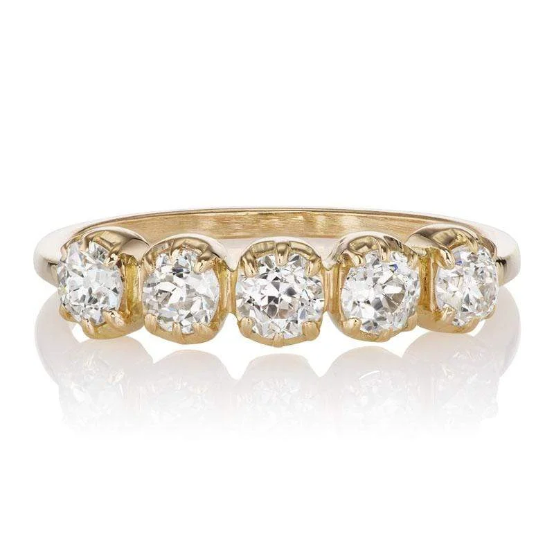 vintage diamond rings-Andria Band 0.86