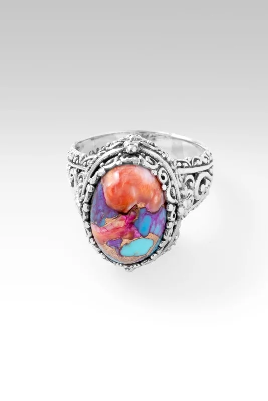 alternative engagement rings-Bring About Peace Ring™ in Sweetart Kingman Turquoise