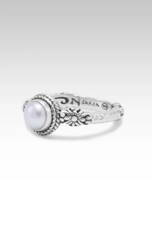 wedding rings with rubies-Cheerful Heart Ring™ in Freshwater Pearl