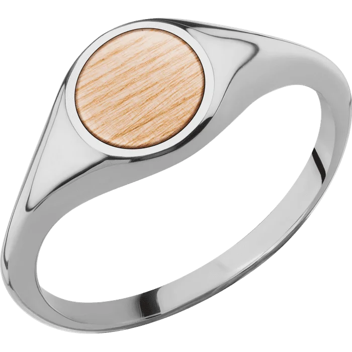 custom diamond wedding bands-Circle Titanium Signet Ring / Polish Ring Finish and Polish Signet Finish / Baseball Bat Inlay / Size 8.5