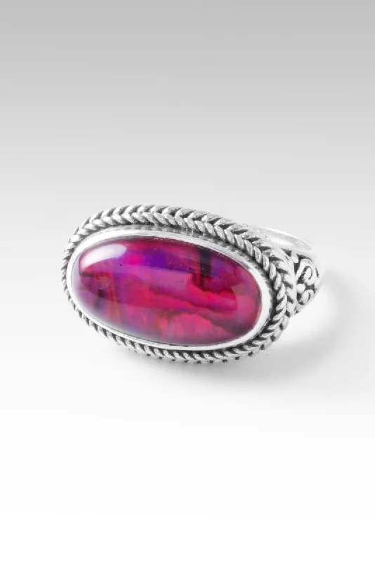 men’s gold promise rings-Embellish Ring™ in Pink Purple Abalone