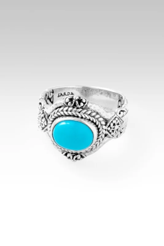 colored gemstone engagement rings-Faithful and True Ring™ in Sleeping Beauty Turquoise