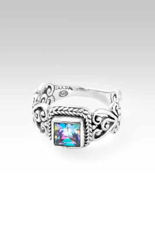 men’s gold promise rings-Faithful Devotion Ring™ in Unicorn Dreams™ Mystic Topaz