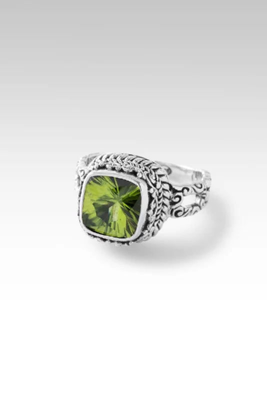 silver engagement rings for men-Faithful Friend Ring™ in Peridot