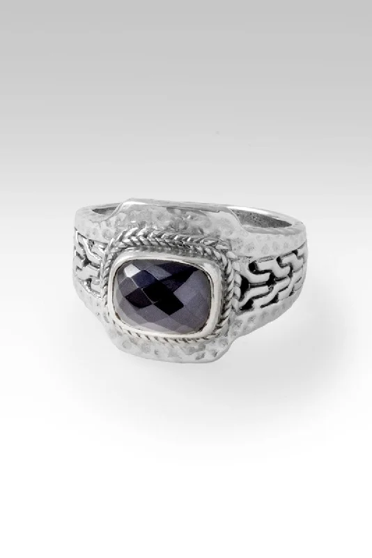 wedding bands for women-Fear Not Ring™ in Black Spinel