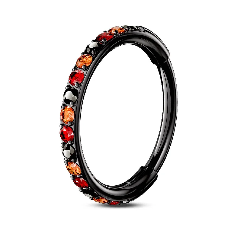 men’s wedding rings with sapphires-20G Halloween Color Combo Nose Ring