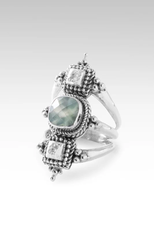 diamond anniversary rings-Heavenly Whispers Ring™ in Prehnite